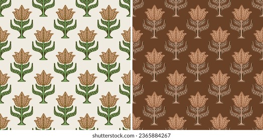 
Traditional Ajrakh Pattern, Hand Block Print, Batik Print, Indian Textile Background, Floral Background, Kalamkari Print, Hand Draw Textile Pattern, Textile Printing  Surface Background.