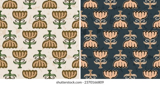 Traditional Ajrakh Pattern, Hand Block Print, Batik Print, Indian Textile Background, Floral Background, Kalamkari Print, Madhubani pattern, Textile Printing Surface Background.