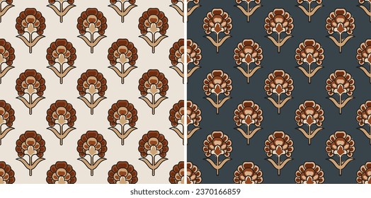 Traditional Ajrakh Pattern, Hand Block Print, Batik Print, Indian Textile Background, Floral Background, Kalamkari Print, Madhubani pattern, Textile Printing Surface Background.