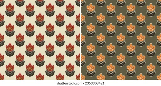 Traditional Ajrakh Pattern, Ikat, block print Pattern, batik print Pattern, Background digital printing textile pattern. 