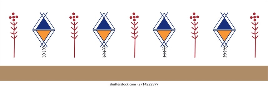 Traditional Al Sadu Textile Pattern with Geometric Motifs - Popular in Saudi Arabia