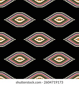 Traditional Albanian Ethnic Seamless Pattern Digital Paper – Balkan Folk Ornament Background, Textile Design, Cultural Embroidery-Inspired Printable