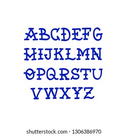 traditional alfabeth tattoo font