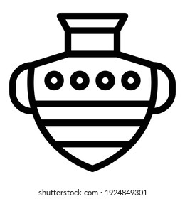 Traditional amphora icon. Outline traditional amphora vector icon for web design isolated on white background
