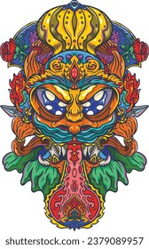 Traditional Ancient Mask Vector Design