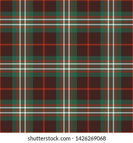 The Traditional Ancient Tartan of the Scottish Clan Scott Brown. Seamless pattern for fabric, kilts, skirts, plaids