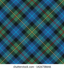 The Traditional Ancient Tartan of the Scottish Clan Smith. Seamless pattern for fabric, kilts, skirts, plaids. Diagonal cell