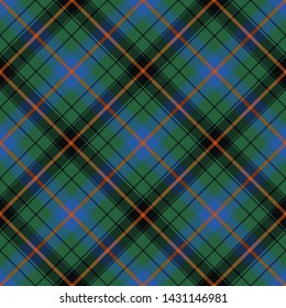 Traditional Ancient Tartan of Scottish Clan Davidson. Seamless pattern for fabric, kilts, skirts, plaids