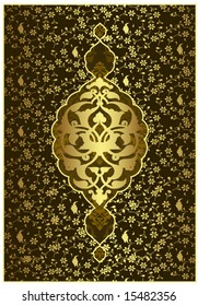 Traditional antique ottoman turkish tile vector design