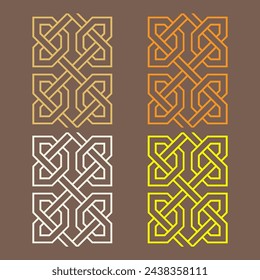 Traditional Arabian pattern. The set of Traditional Arabian pattern backgrounds. Arabic Islamic background. Islamic gold ornament vector.