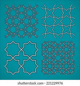 Traditional arabian seamless pattern. Islamic geometrical ornament. Vector illustration.