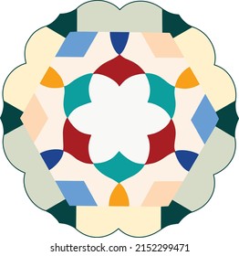 Traditional Arabic floral ornament  Islamic design . decoration element. Vector illustration .