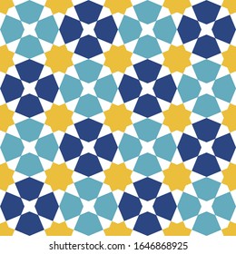 Traditional Arabic Islamic Background. Mosque decoration elements. Seamless pattern
