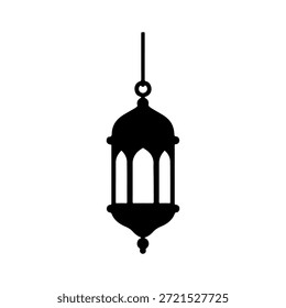 Tradicional arábica lanterna ícone plano ramadan kareem fanous vetor arte