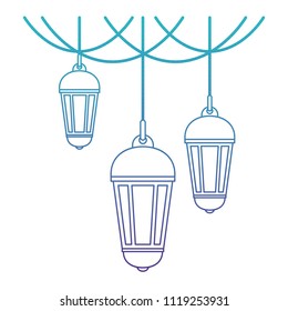 traditional arabic lanterns hanging
