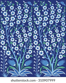 Traditional Arabic  ornament seamless. Floral Ornamental pattern. Iznik .Vector.  Background