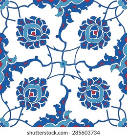 Traditional Arabic ornament seamless pattern for your design. Vector