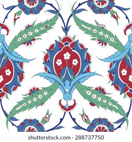  Traditional  Arabic ornament seamless pattern for your design. Vector
