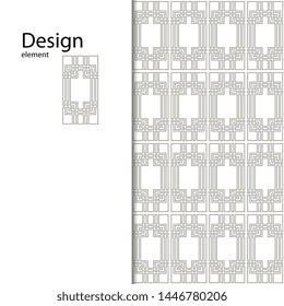 Traditional Arabic seamless geometric pattern for your design, laser cutting, stamping on leather, cardboard, paper. Interior design, graphic design. Drawing for sandblasting glass. Printing on fabric