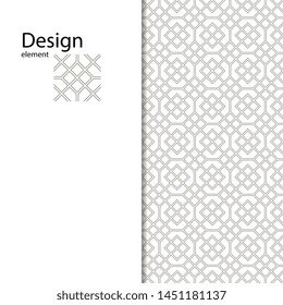 Traditional Arabic seamless geometric pattern for your design, laser cutting, stamping on leather, cardboard, paper. Interior design, graphic design. Drawing for sandblasting glass. Printing on fabric