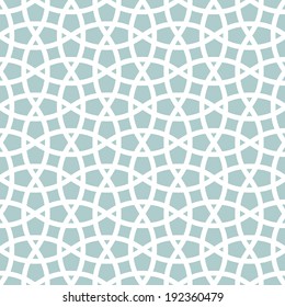 Traditional arabic tangled lattice pattern. Seamless vector background.