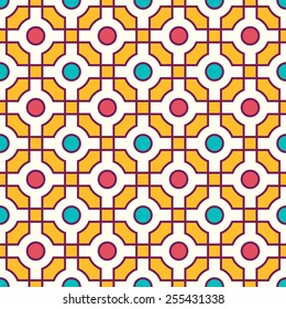 Traditional arabic tangled pattern.  Seamless vector background.  