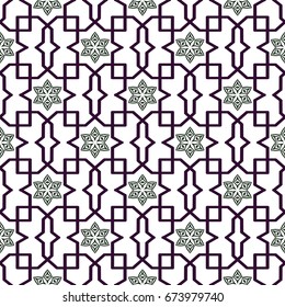 Traditional Arabic tangled pattern. Seamless vector background. For the design of covers, wallpapers.