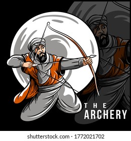 Traditional archery, high quality vector illustration