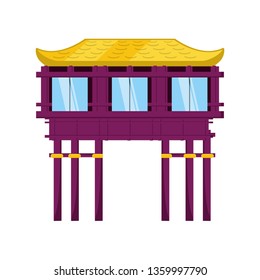 traditional architecture of china isolated icon