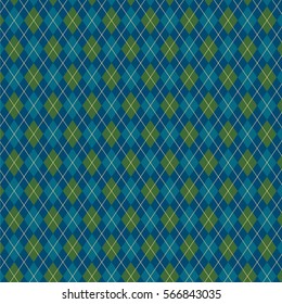 traditional argyle pattern in pastel blue tone. Geometric fresh decor print. Textile texture pattern