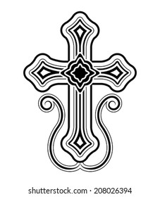 Traditional Armenian Apostolic Church cross clip art. Vector illustration