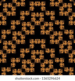 traditional art deco seamless pattern black orange