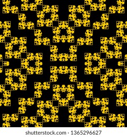 traditional art deco seamless pattern black yellow