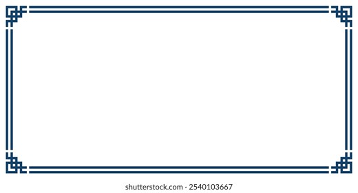 Traditional asia ornament frame background white