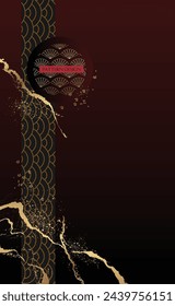Traditional asia pattern or cover style design.
