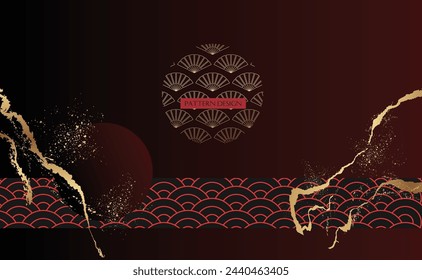 Traditional asia pattern or cover style design.