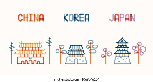 Traditional Asian architecture, china, Korea, Japan