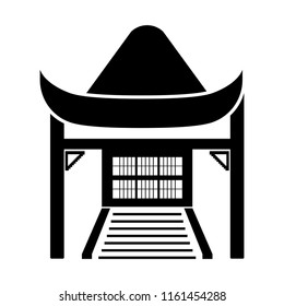 Traditional asian building icon
