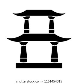 Traditional asian building icon