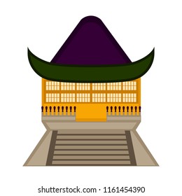 Traditional asian building icon
