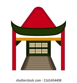 Traditional asian building icon