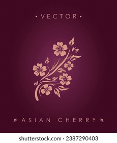 Traditional Asian Cherry Blossom Floral Design