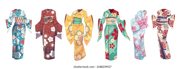 Traditional Asian clothes kimono. Summer clothing - yukata