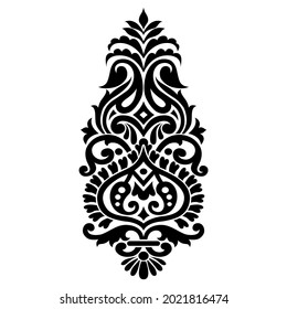 Traditional Asian decorative paisley design element