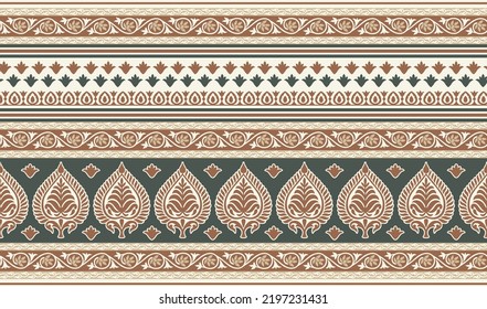 Traditional Asian dress border design - Shutterstock ID 2197231431