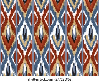  Traditional Asian fabric. Uzbek silk. Seamless vector background. Abstract print.