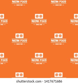 Traditional asian food pattern vector orange for any web design best
