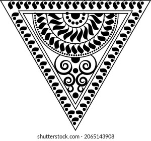Traditional Asian, Indian motif design for textile printing, fabric printings