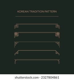 Traditional Asian and Korean Patterns Set
