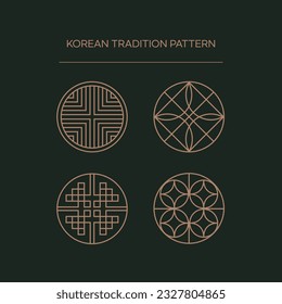 Traditional Asian and Korean Patterns Set
